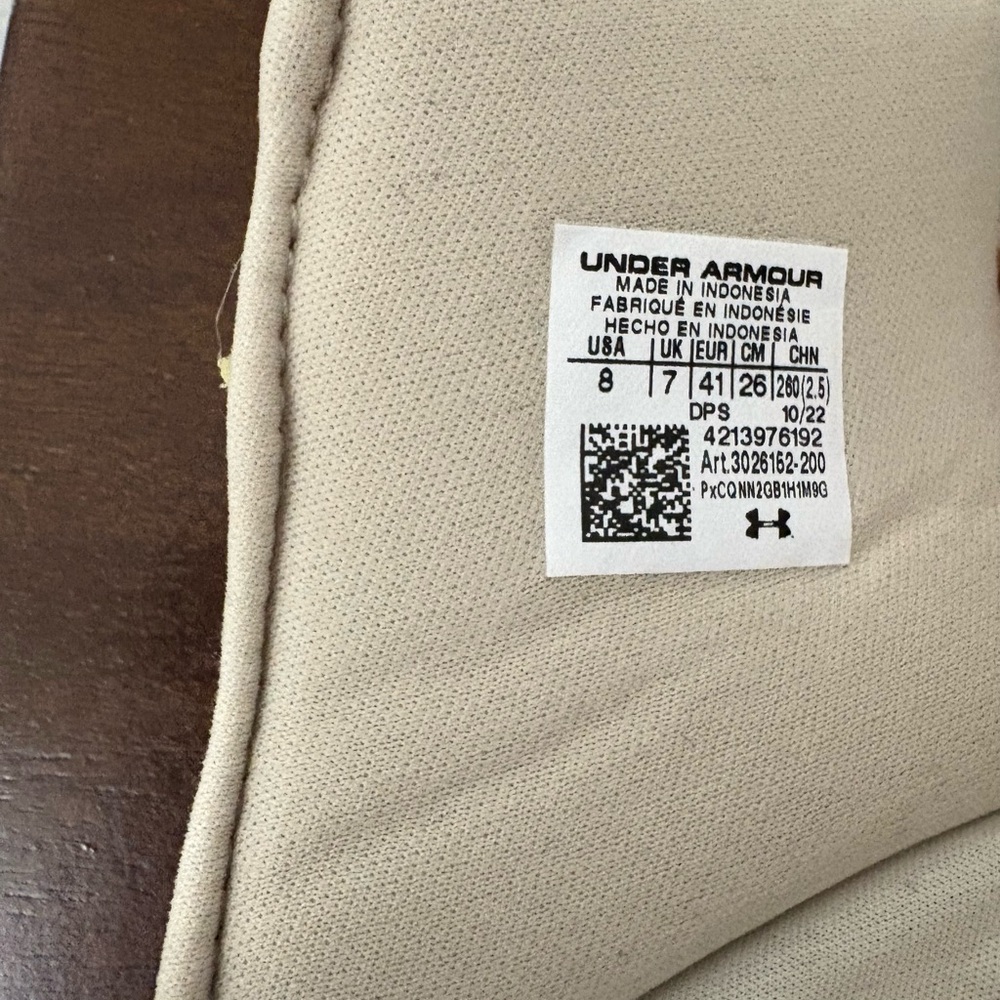 Under Armour Freedom Beige and White Sandals - Picture 6 of 6